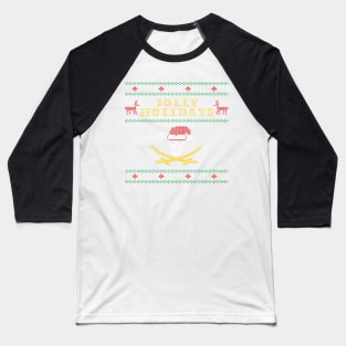 Jolly Holidays Pirate Ugly Christmas Shirt Baseball T-Shirt